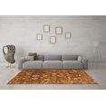 thumbnail image 3 of Ahgly Company Indoor Round Abstract Orange Modern Area Rugs, 8' Round, 3 of 4