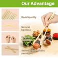 thumbnail image 4 of 40 Pairs Wooden Chopsticks Disposable - Bamboo Chopsticks Chinese Food Japanese Sushi  Ramen Asian Cooking Hibachi Party Paper Packaging Individually Packaged Restaurant Business, 4 of 7