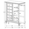 thumbnail image 5 of Sandy Beach 8-drawer Door Chest Cream White, 5 of 13
