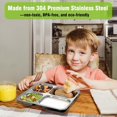 thumbnail image 4 of 3 Pack Stainless Steel Snack Containers with Lids,4 Compartments Stainless Steel Lunch Box,Reusable, 4 of 7