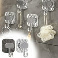 thumbnail image 5 of SLYNSHome 5Pcs Bath Towel Hooks,Stick on Wall Adhesive Hangers,Strong Stainless Steel Holder,Self Adhesive Hooks for Kitchen Bathroom Home Door Towel Coat Key, 5 of 5