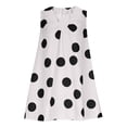 thumbnail image 6 of Tauxra Summer Dresses for Women V Neck Short Sleeve Loose A-Line Knee-Length with Pockets Polka Dot Pleated Flowy Sundress, 6 of 8