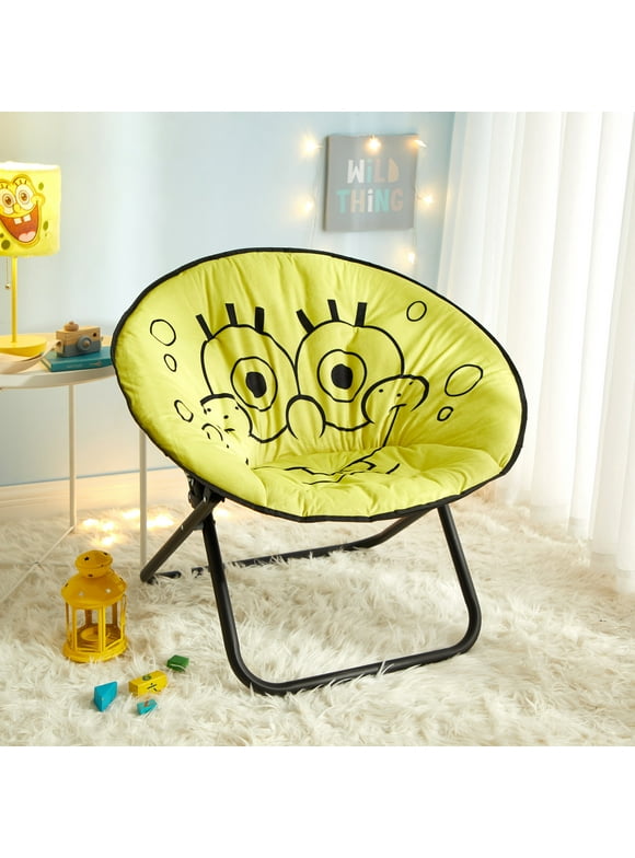 Nickelodeon Spongebob Squarepants 30" Oversized Folding Saucer Chair, Yellow