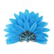 thumbnail image 1 of Sombrero de jefe indio, tocado de plumas, diadema para disfraz de adulto para fiesta y espectáculo. Azul, 1 of 9