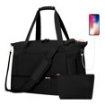 thumbnail image 1 of Bolso Bandolera Bolsa bandolera de lona de hombro de color sólido Simple para adolescente (Negro) Sywqhk Para Estrenar, 1 of 8