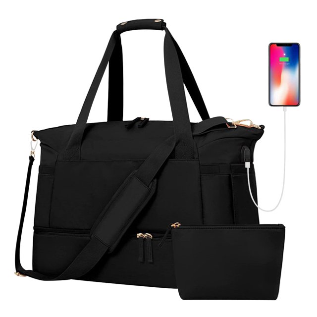 Bolso Bandolera Bolsa bandolera de lona de hombro de color sólido Simple para adolescente (Negro) Sywqhk Para Estrenar