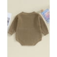 thumbnail image 4 of Bagilaanoe Newborn Baby Boys Girl Knitted Romper Sweater Long Sleeve Bodysuits Letter Embroidered Pullover 9M 12M 18M Infant Warm Jumpers Tops Fall Loose Knitwear, 4 of 9