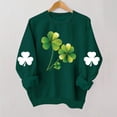 thumbnail image 2 of TaTaai Women St. Patrick's Day Printed Crew Neck Long Sleeve Sweatshirt Casual Fashion Loose Pullover Tops for Daily Office Street Wear Soft Comfortable No Hood Sweatshirt Gift, 2 of 7