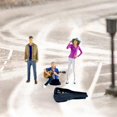 thumbnail image 1 of Figuras de personas a escala 1/64, figuras de personajes de Diorama, manualidades DIY, colección de modelos de personas pequeñas para escena DIY, Púrpura, 1 of 10