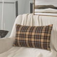 thumbnail image 5 of Balery khaki coffee plaid Bedding Queen Pillow Cases - Envelope Closure - Soft Brushed Microfiber Fabric - Shrinkage and Fade Resistant Pillow Cases-16"x24", 5 of 6