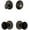 Bronze, variant on Grandeur Georgetown Rosette Single Cylinder Knob Combo Pack with Coventry Knob and matching Deadbolt