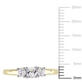 thumbnail image 3 of Everly Women's Created Sapphire 10K Yellow Gold Engagement Ring, 3 of 8