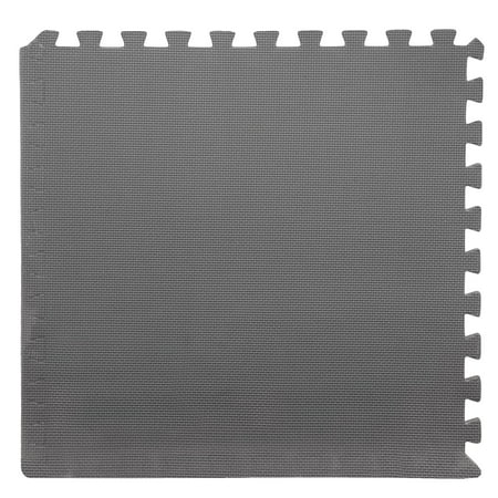Stalwart Interlocking EVA Foam Exercise Protective Flooring Tiles for Home Gym, Yoga Mat, Workout Equipment, or Child's Play Surface – Set of 6, (Gray)