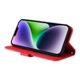 thumbnail image 4 of Allytech Slim Wallet Case for iPhone 15 Plus with Card Slots, Luxury PU Leather Magnetic Clasp Flip Wrist Shoulder Strap Kickstand Shockproof Protective Shell for Women Men - Red, 4 of 9