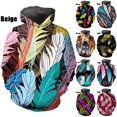 thumbnail image 2 of Sudadera con capucha para hombre, con estampado 3D de plumas, con estampado gráfico, para hombre y mujer, estilo informal, a la moda, con estampado completo, para uso urbano, 2 of 5