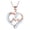 White, variant on FENGGHAO Mothers Day Heart Pendant Necklace with Mom Letter Dainty Aluminum Alloy Jewelry Adjustable Chain Pink Tone Gift for Mom