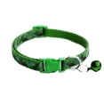 thumbnail image 2 of Trayknick Camouflage Imprimé Réglable Collier Collier Collier Chien Chat Cloche Chiot Collier Vert, 2 of 13