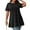 1# Black, variant on LANREMON Tunic Tops for Women Summer Short Sleeve Oversized Blouses Casual Loose Fit Round Neck Plus Size Tee Shirts XL