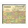 thumbnail image 3 of Historic State Map - Kansas - Johnson 1888 - 27.90 x 23 - Vintage Wall Art, 3 of 5