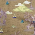 thumbnail image 1 of oneOone Cotton Flex Brown Fabric Tropical Beach Diy Clothing Quilting Fabric Print Fabric By Yard 40 Inch Wide, 1 of 4