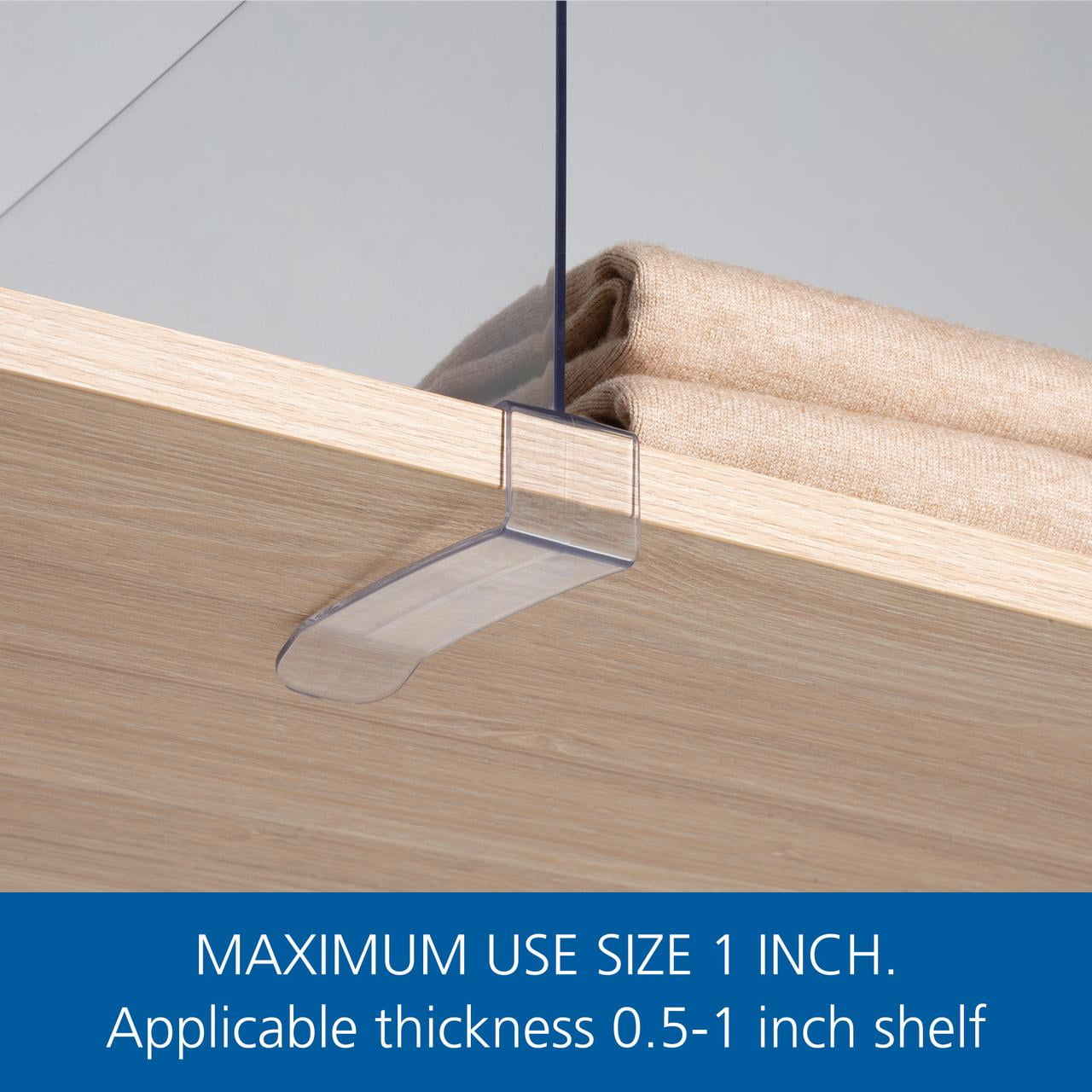 Mainstays Clear Plastic Closet Shelf Dividers, 2-Pack