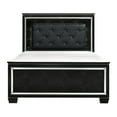 thumbnail image 2 of Noah Contemporary Queen Bed, LED Backlit Crystal Tufted Headboard, Black, 2 of 5