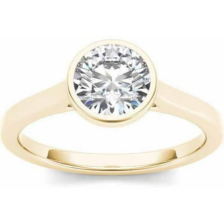 1 Carat T.W. Diamond Solitaire Bezel-Set 14kt Yellow Gold Engagement Ring