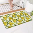 thumbnail image 4 of Yellow Lemon Fruit Clusters White Pattern Bathroom Rugs Mat,Non Slip Microfiber Bathroom Rug,Rubber Backing,Soft Bathroom Mats for Bathroom Floor,Tub and Shower,17x30in(43x75cm), 4 of 5