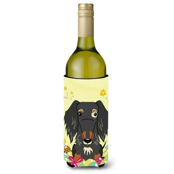 Carolines Treasures BB6128LITERK Easter Eggs Wire Haired Dachshund Dapple Wine Bottle Beverge Insulator Hugger