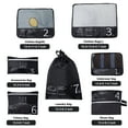 thumbnail image 2 of 10 Piece Luggage Set Lightweight Suitcase Set with 7PCS Organizer Bags Suitcase with TSA Lock Spinner Wheels(Black), 2 of 7