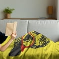 thumbnail image 3 of Modern Soft Flannel Fleece Throw Blanket, Owl with Glasses Portrait Hipster Nocturnal Animal Grunge Humor Graphic, Cozy Plush for Indoor and Outdoor Use, 70" x 90", Dark Grey Yellow Red, by Ambesonne, 3 of 5