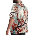 thumbnail image 3 of Tree Men's Short Sleeve Casual Printed Button Down Beach Shirt - Summer Hawaiian Top, 3 of 6