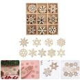 thumbnail image 3 of Gymnture 45pcs Wooden Christmas Snowflake Cutouts for Decoration and Gifts, 3 of 10