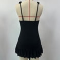 thumbnail image 4 of VONCOS Womens Nightgown Lace Trim Chemise Black Modal Cotton Blend Ruffle Straps V-Neck Sleepwear Comfy Lounge,Size XL, 4 of 9