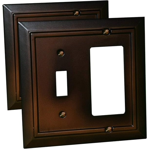 Pack of 2 Wall Plate Outlet Switch Covers by SleekLighting Decorative