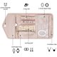 thumbnail image 3 of Organizador de joyas de viaje, estuche plegable para anillos, collares, pulseras y pendientes, color rosa suave, 3 of 4