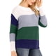 thumbnail image 5 of Suéteres para mujer Suéteres de otoño Cuello redondo Moda Manga larga Color a juego Tops sueltos Blusa de punto Odeerbi  ODB-5, 5 of 5