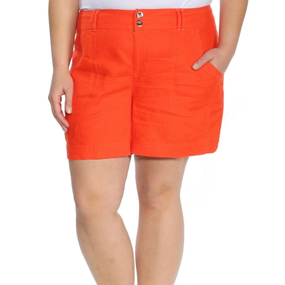 INC $49 Womens New 1095 Orange Pocketed Casual Short 16 B B
