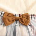 thumbnail image 6 of Duqingm Baby Girl Clothes Newborn Fall Winter Outfit Ruffled Long Sleeve Romper Lace Dress Headband Skirt Set 0-18 Months (Brown,6-9 Months), 6 of 7