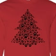 thumbnail image 4 of Inktastic Furry Christmas Tree As Pawprints Long Sleeve T-Shirt, 4 of 5