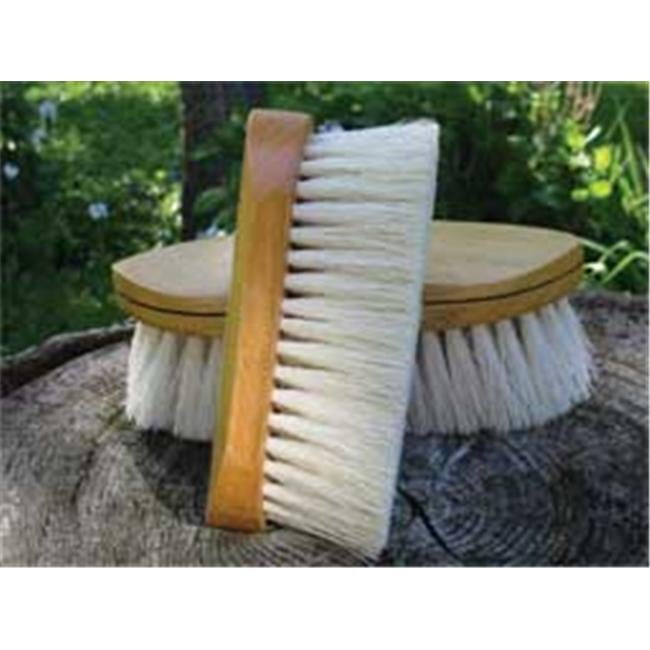 Desert Equestrian Inc-Legends Showite Pocket-size Body Brush- White 6.375 Inch