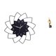 thumbnail image 5 of Reloj de pared acrílico con forma de flor, silencioso, decorativo para dormitorio, cafetería, estatua de arte abstracto, figura de resina, escultura d, 5 of 7