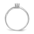 thumbnail image 4 of Finest GoldXMR15-1W-7 14K White Gold Polished 1-Stone Mothers Ring Mounting - Size 7, 4 of 5
