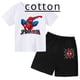 thumbnail image 2 of Conjunto de camiseta y pantalones cortos de algodón para niños de Marvel Spider-Man de verano, conjunto de ropa de ocio para niños de 3 a 12 años con estampado de dibujos animados para niñas, 2 of 5