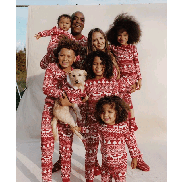 EIMELI Pyjamas de Noël pour la Famille Imprimé Gingerbread Man