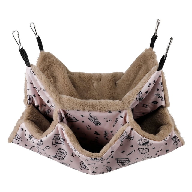Methold Cómoda jaula para mascotas con robusta: fácil de instalar y quitar Hamaca Jaula para cobayas Manta para mascotas Hábitats y jaulas para animales pequeños taza rosa