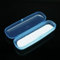 thumbnail image 4 of Estuche de plástico translúcido para gafas, estuche para gafas de presbicia azul transparente, caja de plástico rígido de PVC ligero, almacenamiento a presión, 4 of 6