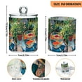 thumbnail image 5 of Yayeee 2 Pack Qtip Holder Bathroom Cotton Swab Canister with Lid Clear Dispenser Set, Art Goldfish Bowl, 5 of 6