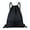 Black, variant on Visland Drawstring Backpack String Bag Sackpack Water Resistant Nylon for Gym Shopping Sport Yoga