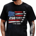 thumbnail image 3 of 250th Anniversary Mens Patriotic T Shirts USA Flag Retro 1776-2026 Graphic Tee for Men Vintage Independence Day Crewneck Tshirt 3, 3 of 6